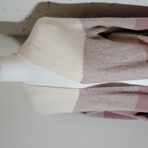 Madewell Ryder Cardigan Sweater Long Open Front Colorblock Pocket Wool Alpaca XS - Picture 6 of 16
